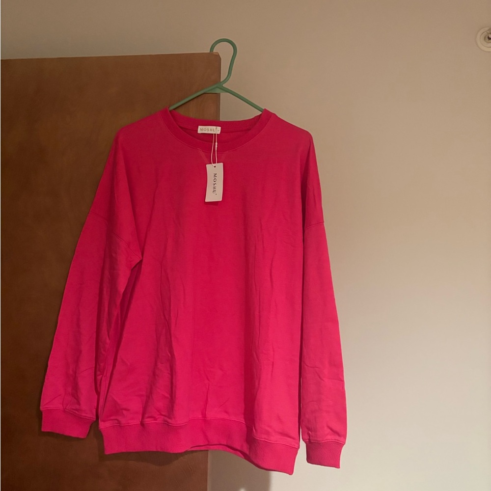 Bright Pink Crewneck Sweatshirt - Tagged